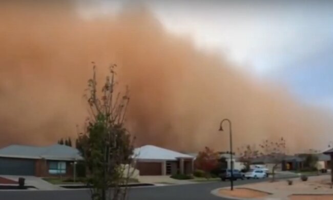 Песчаная буря. Фото: скриншот видео