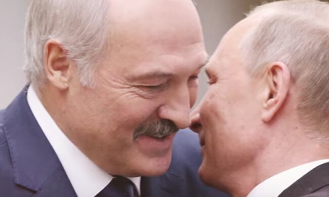 Александр Лукашенко и Владимир Путин. Фото: скрин youtube