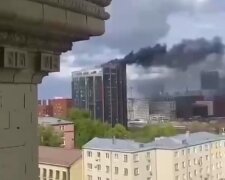 Пожежа в москві. Фото: скріншот Telegram-відео