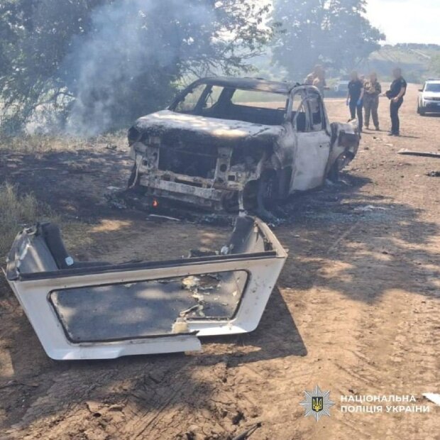 Поліція на місці атаки дрона в Ізюмському районі