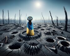 Символічне зображення війни в Україні. Фото: ШІ