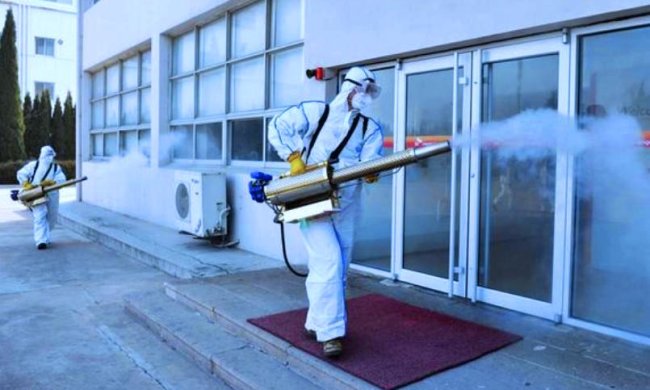 Дезинфекция. Фото: DW