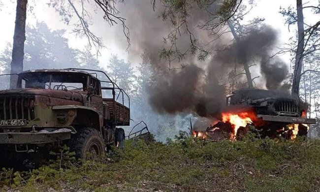 Разбитая техника РФ. Фото: Facebook