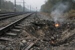 Наслідки російського удару по залізниці в Запоріжжі: пошкоджений локомотив