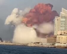 Взрыв в Бейруте. Фото: скриншот YouTube.