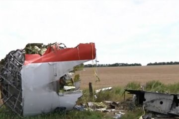 Место крушение боинга МН17, фото: скриншот с youtube