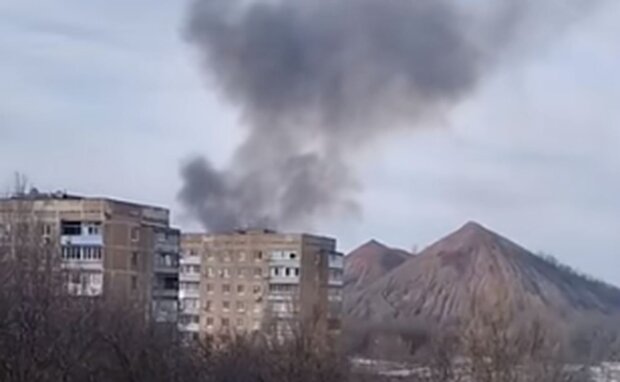 Взрыв в Донецке. Фото: скриншот Telegram-видео