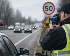 Патрульная полиция измеряет скорость с помощью радара TruCAM