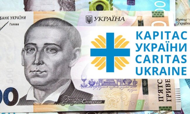 Грошова допомога від Карітас. Фото: Telegram