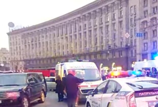 ДТП в центре Киева: есть жертвы. Фото: скриншот Youtube-видео