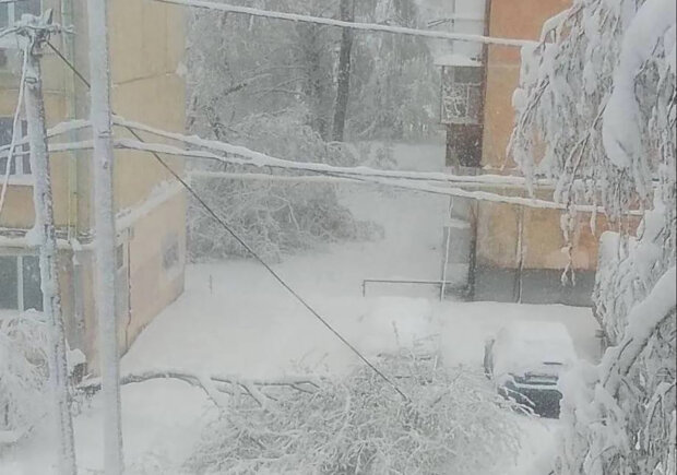 Снегопад в россии