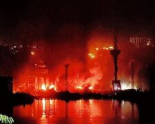 Пожежа у Криму. Фото: Телеграм