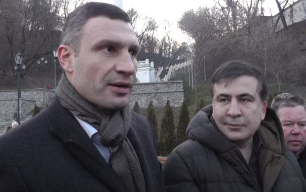 Кличко и Саакашвили: Скриншот YouTube