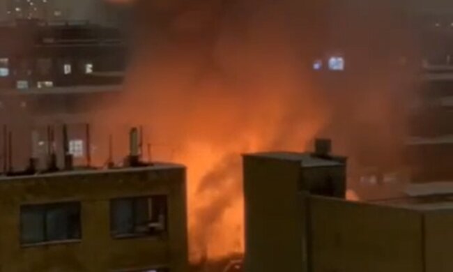Пожар в Москве. Фото: скрин видео