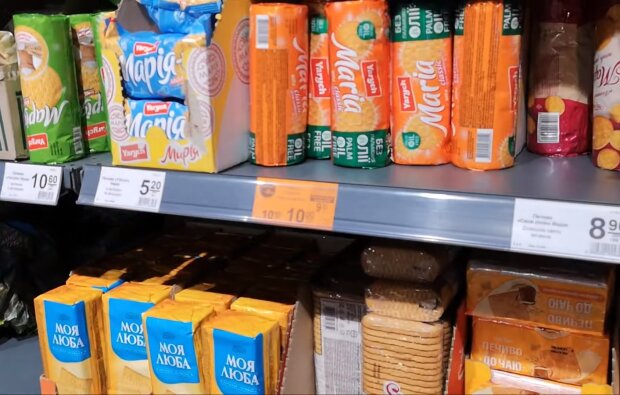 Печенье в супермаркете. Фото: скриншот YouTube-видео