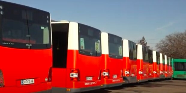 Автобусы в Одессе. Фото: скриншот YouTUbe