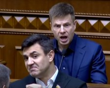 Тищенко корчил гримасы во время выступления Гончаренко, скриншот видео