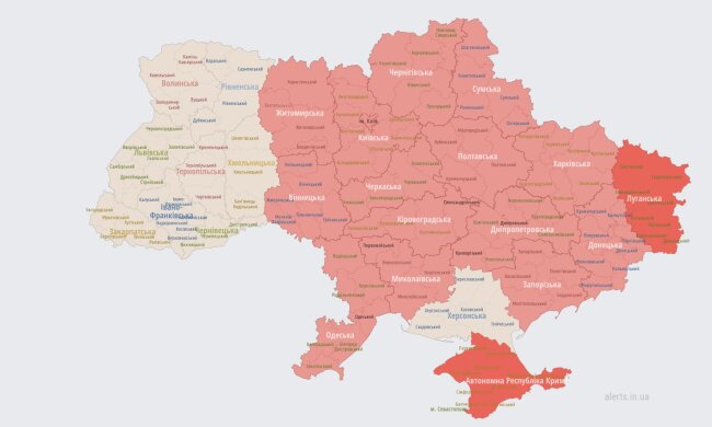 Карта тривог, сирена, война, укрытие. Фото: скриншот YouTube-видео