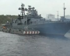 Корабель рф. Фото: скріншот YouTube-відео