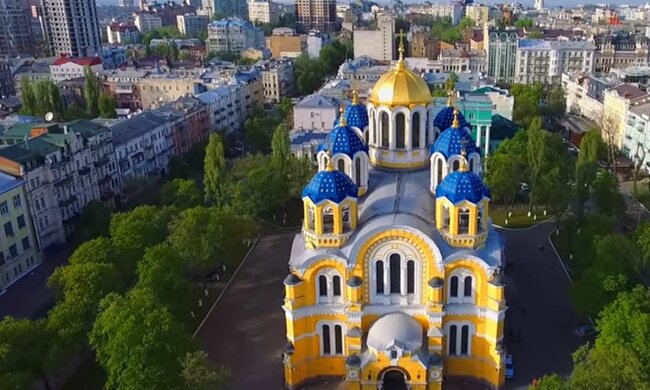 Володимирський собор у Києві. Фото: скріншот YouTube-відео