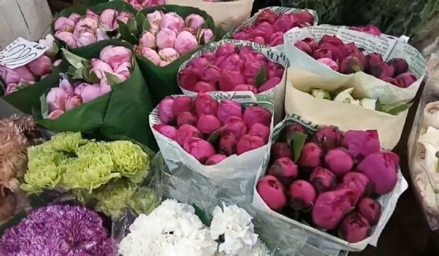 Квітковий ринок. Фото: скріншот Youtube-відео