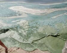 На одесских пляжах зацвела вода: люди купаются в зеленом море