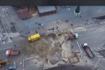 Последствия ночного потопа с кипятком в Киеве: Фото: скриншот Youtube