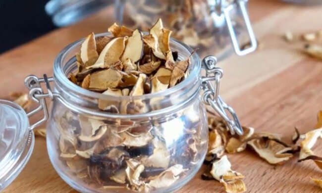 Сушені гриби. Фото: YouTube
