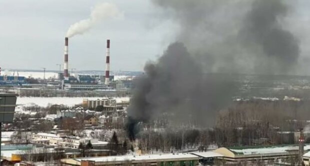 Пожар в Казани. Фото: ТСН