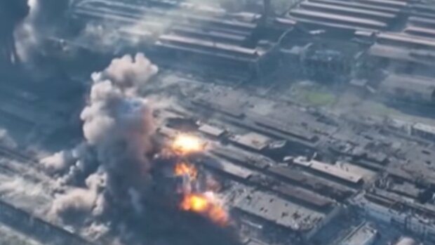 Штурм заводу "Азовсталь". Фото: скріншот YouTube-відео