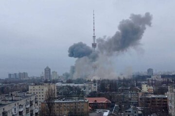 Обстрел телевышки. Фото: скриншот YouTube-видео