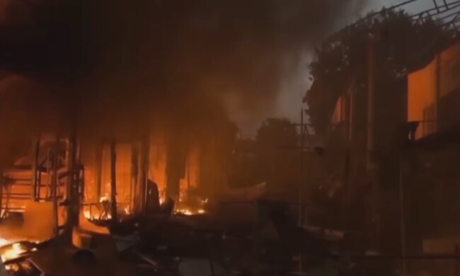 Наслідки атаки. Фото: скріншот YouTube-відео