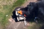 Горит техника рф. Фото: скриншот YouTube-видео
