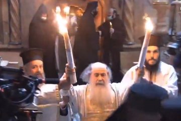 Схождение Благодатного огня. Фото: скриншот youtube